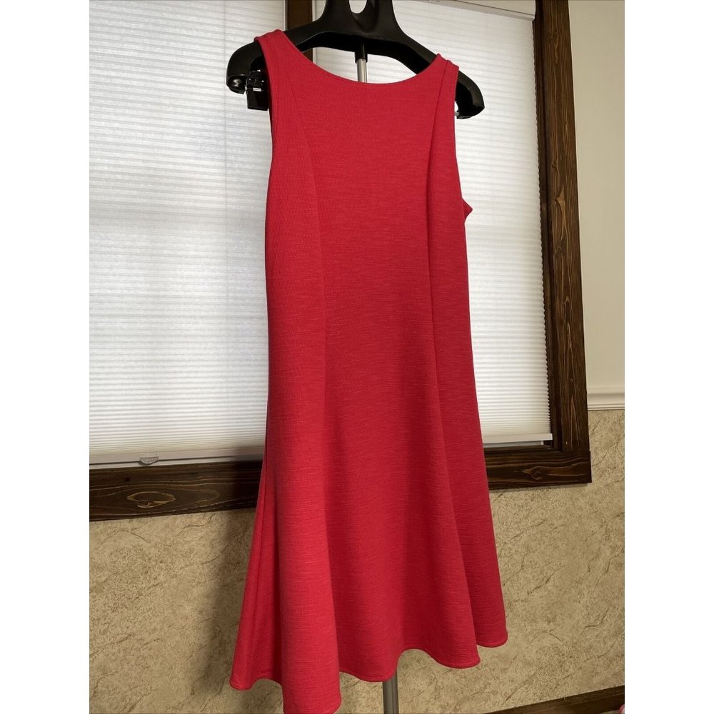 Gap Sleeveless Fluted Dress Women's Size 12 P Slipper Red W Tags Zipper Closure